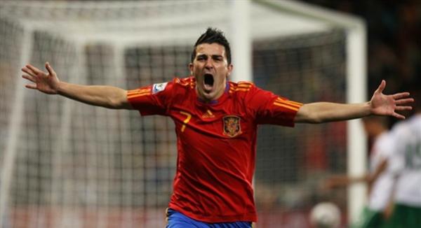 David Villa é o artilheiro da Espanha no Mundial