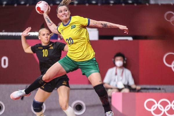 Brasil perde da Su&eacute;cia no handebol feminino e decide classifica&ccedil;&atilde;o com a Fran&ccedil;a(Imagem:Reprodu&ccedil;&atilde;o)