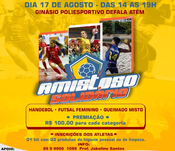 Amistoso Solidário acontece dia 17 de agosto em Floriano