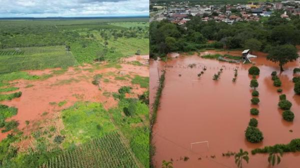 Chuvas no Piauí destroem plantações, rompem vias, interrompem aulas e isolam comunidades