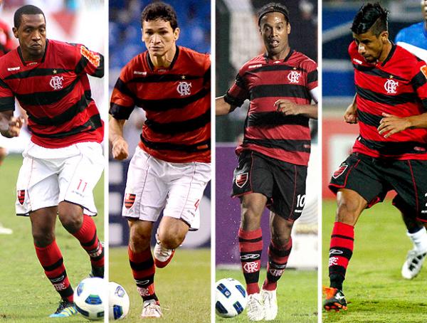 Renato, Angelim, Ronaldinho e L&eacute;o Moura s&atilde;o os homens de confian&ccedil;a de Luxa.(Imagem:ag&ecirc;ncia Vipcomm)