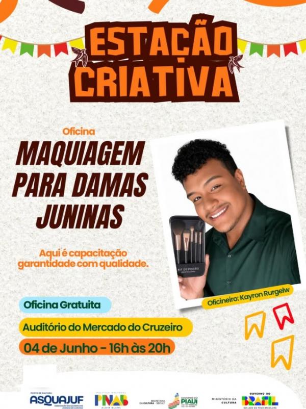 ASQUAJUF promove oficina gratuita de maquiagem para damas juninas em Floriano