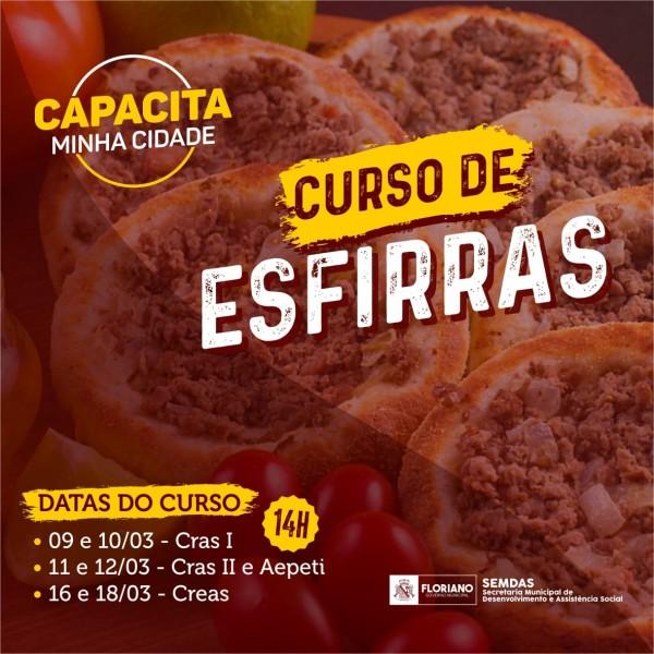 Assistência Social de Floriano abre vagas para Curso de Esfirra