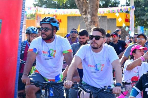 Floriano 127 anos: Passeio Cicl&iacute;stico 2024 re&uacute;ne centenas de ciclistas de todas as idades(Imagem:Secom)