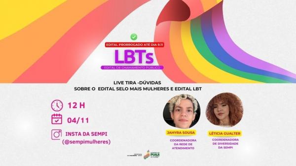 Sempi promove live sobre edital de Chamamento Público LBTs e Selo "Mais Mulheres" nesta segunda