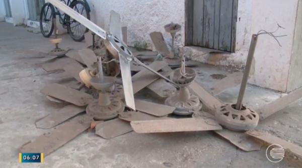 Ap&oacute;s acidente, ventiladores foram retirados.(Imagem: Reprodu&ccedil;&atilde;o/Tv Clube)