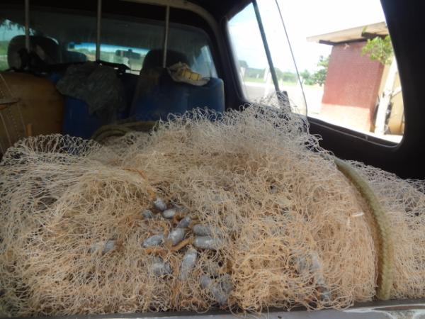 IBAMA incinera redes de pesca ilegais no per&iacute;odo da piracema.(Imagem:FlorianoNews)