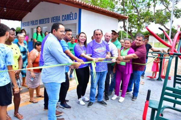 Prefeitura de Floriano inaugura academia de sa&uacute;de no Distrito Amolar(Imagem:Secom)