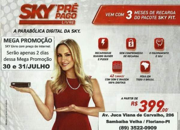 MEGA PROMOÇÃO SKY LIVRE - POTI SAT