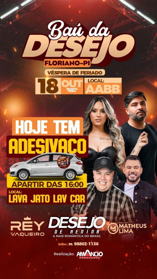 Baú da Desejo: A festa que promete agitar Floriano no dia 18 de outubro