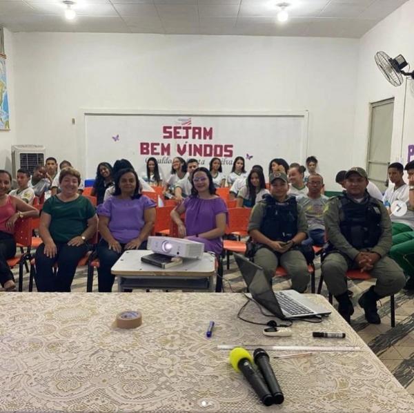 Patrulha Maria da Penha promove conscientização em palestra na Escola Estadual