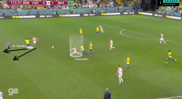  Modric consegue tocar a bola.(Imagem:Reprodu&ccedil;&atilde;o )