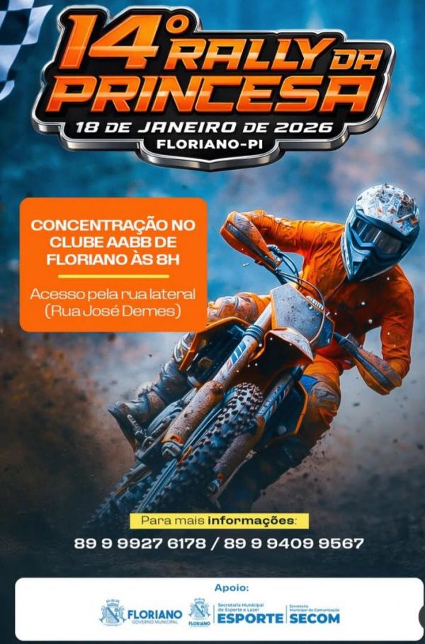 Floriano será palco de muita velocidade, adrenalina e integração esportiva no próximo dia 18 de janeiro, quando acontece a 14ª edição do tradicional Rally da Princesa, um dos event(Imagem:Reprodução)