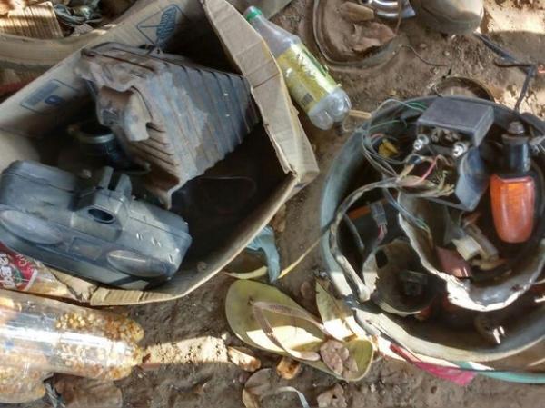 Polícia descobre desmanche de motos e dois são presos no interior