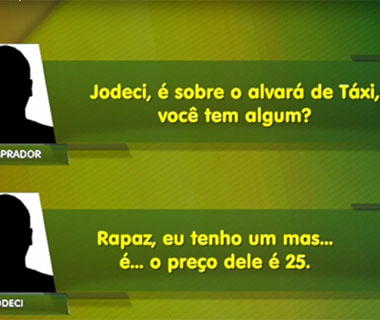 Áudio revela venda ilegal de alvarás de táxis por R$ 25 mil em Teresina
