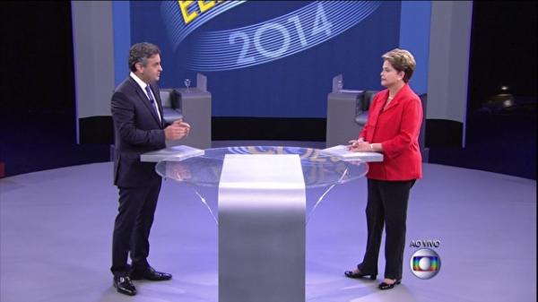 Dilma e Aécio respondem a indecisos e mantêm acusações no debate final