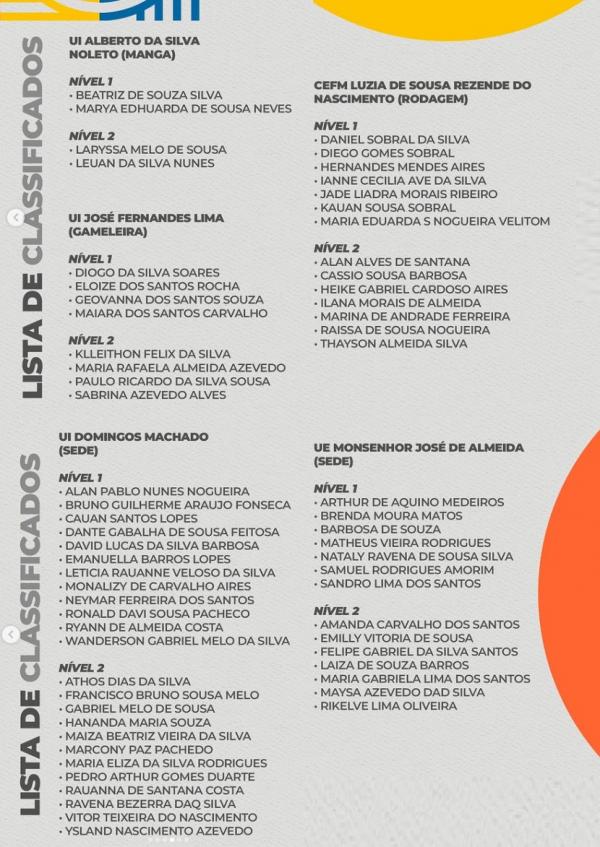  Bar&atilde;o de Graja&uacute;: 64 alunos avan&ccedil;am para a 2&ordf; Fase da OBMEP ap&oacute;s sucesso na 1&ordf; Etapa.(Imagem:Reprodu&ccedil;&atilde;o/Instagram)