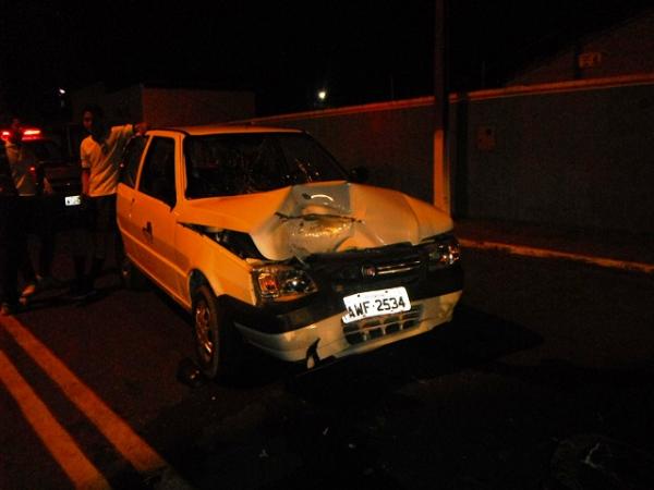 Colisão entre carro e moto deixa uma pessoa ferida em Floriano.(Imagem:FlorianoNews)