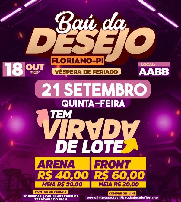 "Baú da Desejo" em Floriano tem virada de lote na quinta-feira (21)
