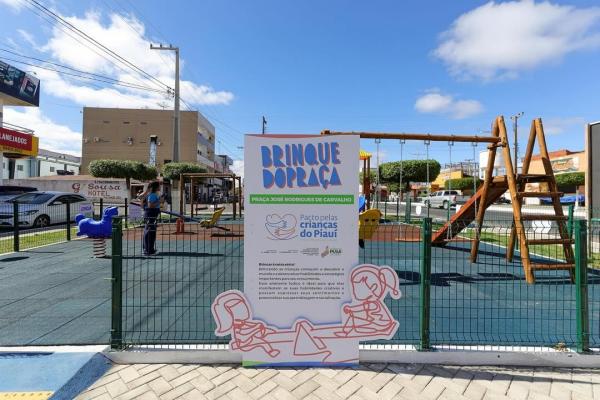 Brinquedopraças ampliam opções de lazer e fortalecem o desenvolvimento infantil em 17 municípios piauienses(Imagem:Ascom Secid)