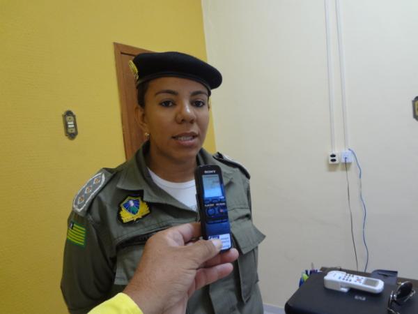 Leucijane Barbosa, Subcomandante do 3&deg; BPM.(Imagem:FlorianoNews)