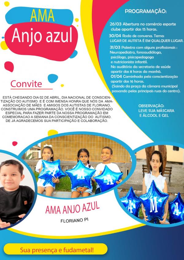 AMA "Anjo Azul" realiza programação especial em alusão ao Dia Nacional de Conscientização do Autismo