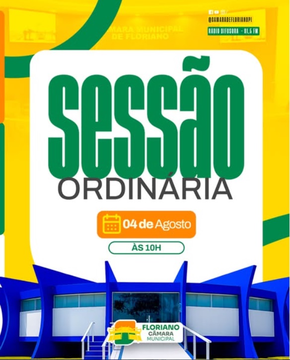 Câmara Municipal de Floriano realiza sessão ordinária nesta terça-feira (4)