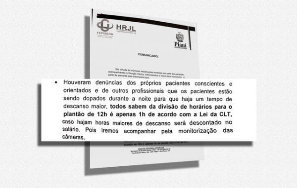 Comunicado diz que den&uacute;ncias partiram de pacientes e outros servidores.(Imagem:Reprodu&ccedil;&atilde;o)