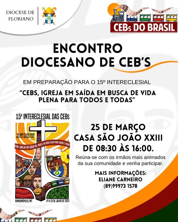 Diocese de Floriano realiza encontro diocesano de CEBs em preparação para o 15º Intereclesial