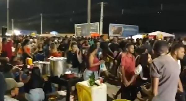 Disparo durante festa de anivers&aacute;rio de Floriano provocou medo e correria. (Imagem:Reprodu&ccedil;&atilde;o)