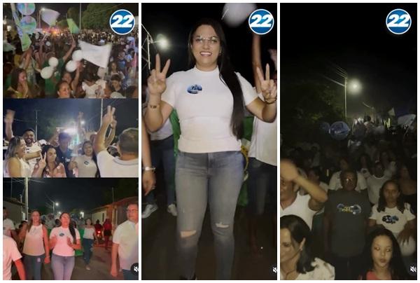 Amanda Ara&uacute;jo e Dr. Miguel Jr. realizam grande caminhada e com&iacute;cio em Bar&atilde;o de Graja&uacute;.(Imagem:Reprodu&ccedil;&atilde;o/Instagram)