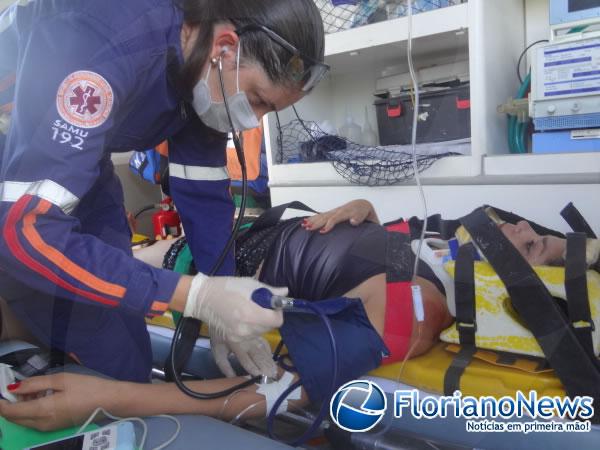 Grave acidente entre moto e carro deixa v&iacute;tima fatal na PI-140.(Imagem:FlorianoNews)