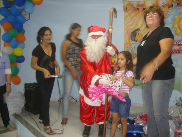 Natal das crian&ccedil;as atendidas pela entidade Allan Kardec(Imagem:reda&ccedil;ao)
