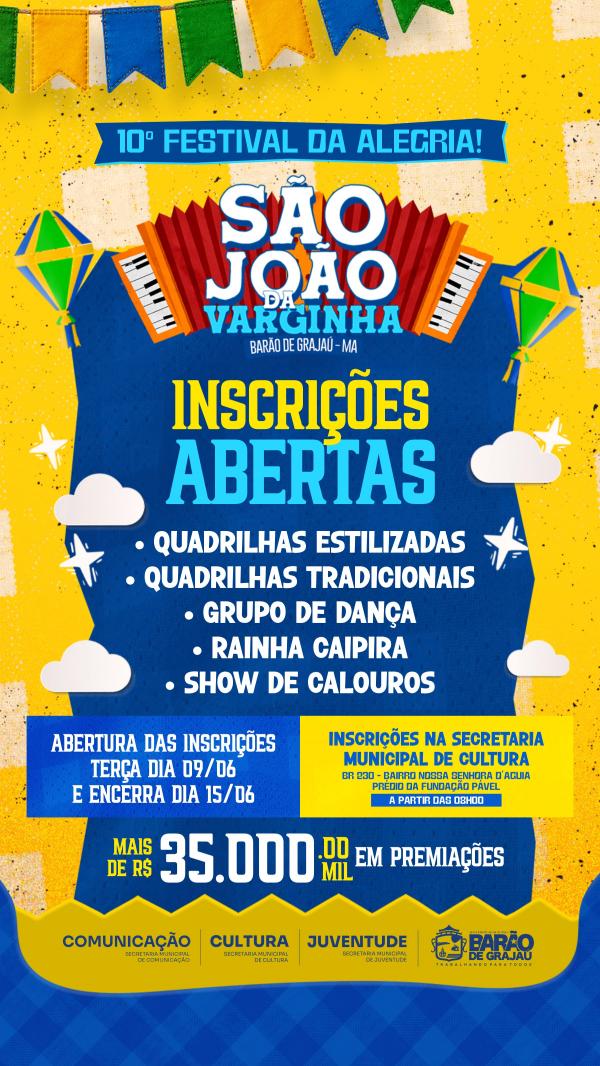 10&ordm; Festival da Alegria: S&atilde;o Jo&atilde;o da Varginha abre inscri&ccedil;&otilde;es com mais de R$ 35 mil em premia&ccedil;&otilde;es(Imagem:Divulga&ccedil;&atilde;o)