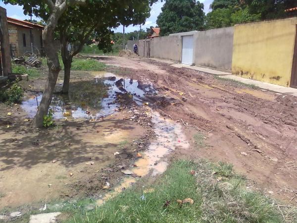 Morador indignado denuncia situa&ccedil;&atilde;o prec&aacute;ria de ruas no bairro Princesa do Sul.(Imagem:Robson Pires Borges)