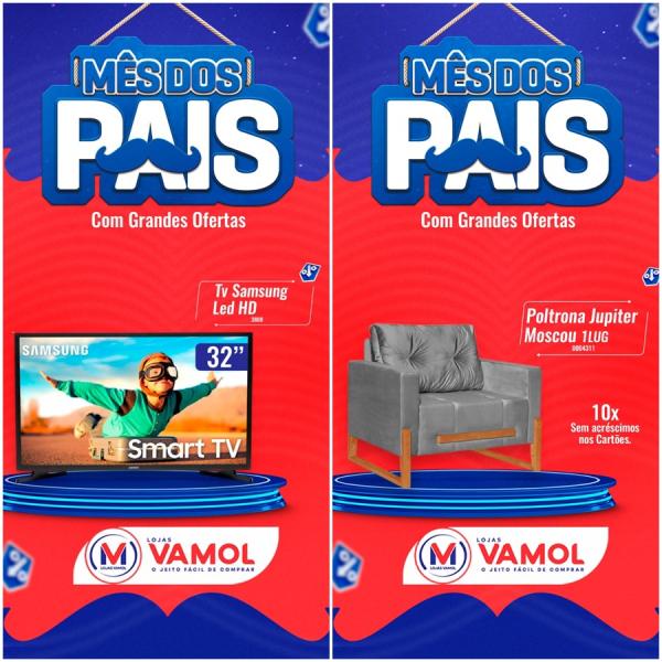Loja Vamol em Floriano oferece promo&ccedil;&otilde;es para o Dia dos Pais e al&iacute;vio no calor do 