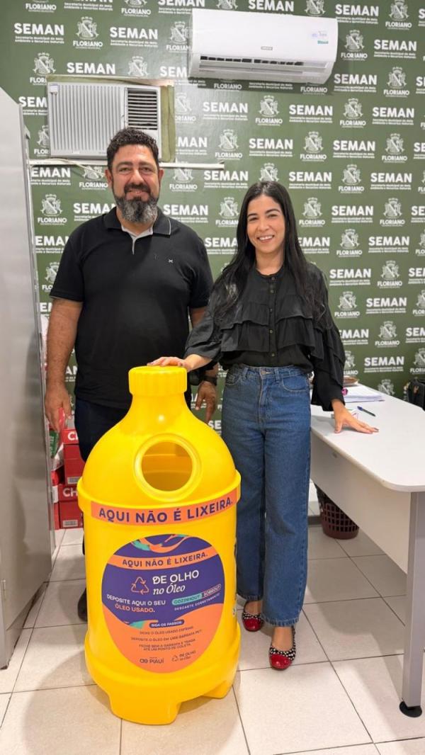 SEMAN e Águas do Piauí discutem parceria para o descarte correto de óleo de cozinha