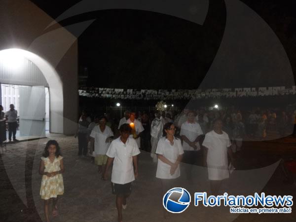 Missa marca encerramento do 13&ordm; Cerco de Jeric&oacute; na Par&oacute;quia Nossa Senhora das Gra&ccedil;as.(Imagem:FlorianoNews)