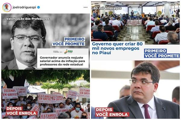 Joel Rodrigues critica Rafael Fonteles e cobra promessas não cumpridas(Imagem:Reprodução/Instagram)