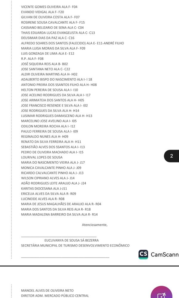Lista com nomes dos permission&aacute;rios convocados para reuni&atilde;o (Imagem:Divulga&ccedil;&atilde;o)