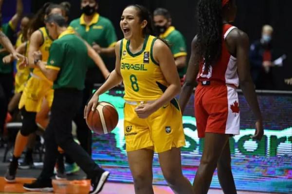 Seleção feminina sofre, mas bate Canadá e leva bronze na Copa América de basquete