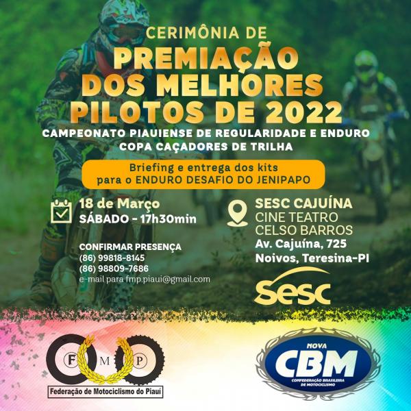 Federa&ccedil;&atilde;o de Motociclismo premia os melhores pilotos de 2022(Imagem:Divulga&ccedil;&atilde;o)