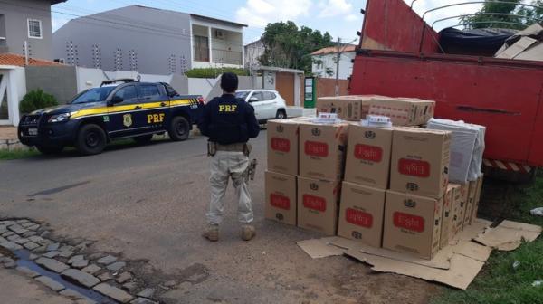 PRF apreende carga de cigarros contrabandeados avaliada em R$ 120 mil no Piauí