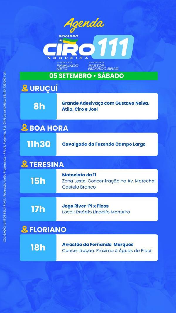 AGENDA - CIRO NOGUEIRA - 05/09