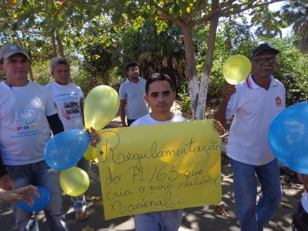 Agentes de Sa&uacute;de de Bar&atilde;o de Graja&uacute;. (Imagem:FlorianoNews)