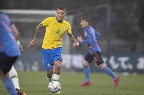  Guilherme Arana foi titular contra o Jap&atilde;o.(Imagem:Lucas Figueiredo / CBF )