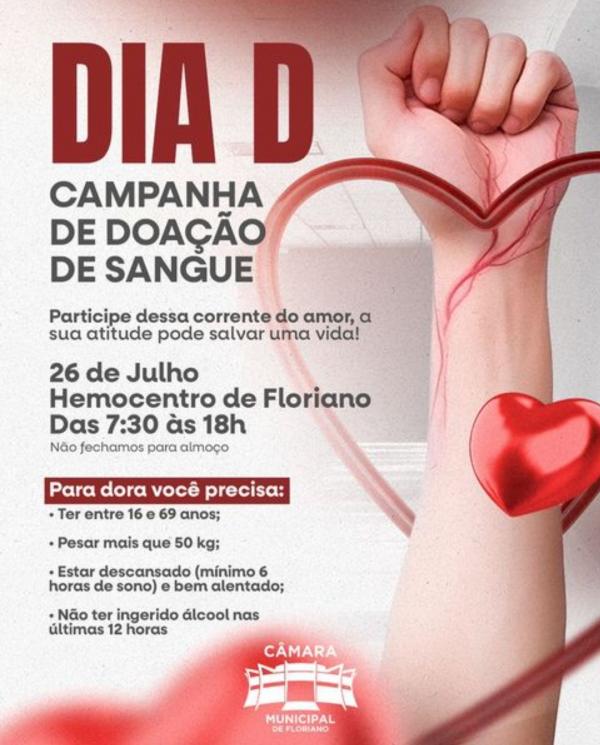 26 de julho: Dia D da Campanha de Doação de Sangue em Floriano: Participe e salve vidas