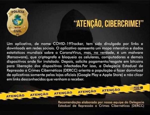 Aplicativo falso sobre o Covid-19 bloqueia celulares de usuários