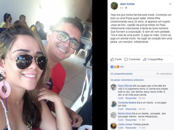 PM vira réu por morte de namorada; decisão saiu no aniversário de Camilla.(Imagem:Reprodução)