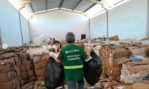  Floriano avan&ccedil;a na reciclagem com coleta de 102kg de materiais recicl&aacute;veis.(Imagem:Reprodu&ccedil;&atilde;o/Instagram)